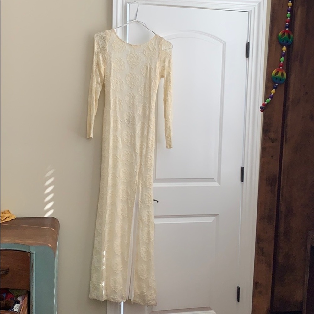 White hippie formal dress.